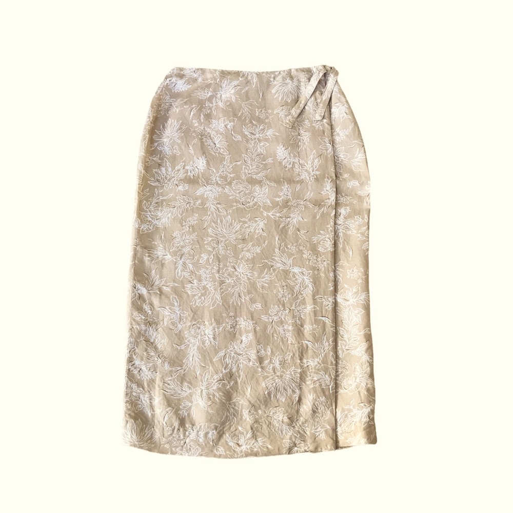 Talbots Petites Wrap-Around Floral Skirt Size 10